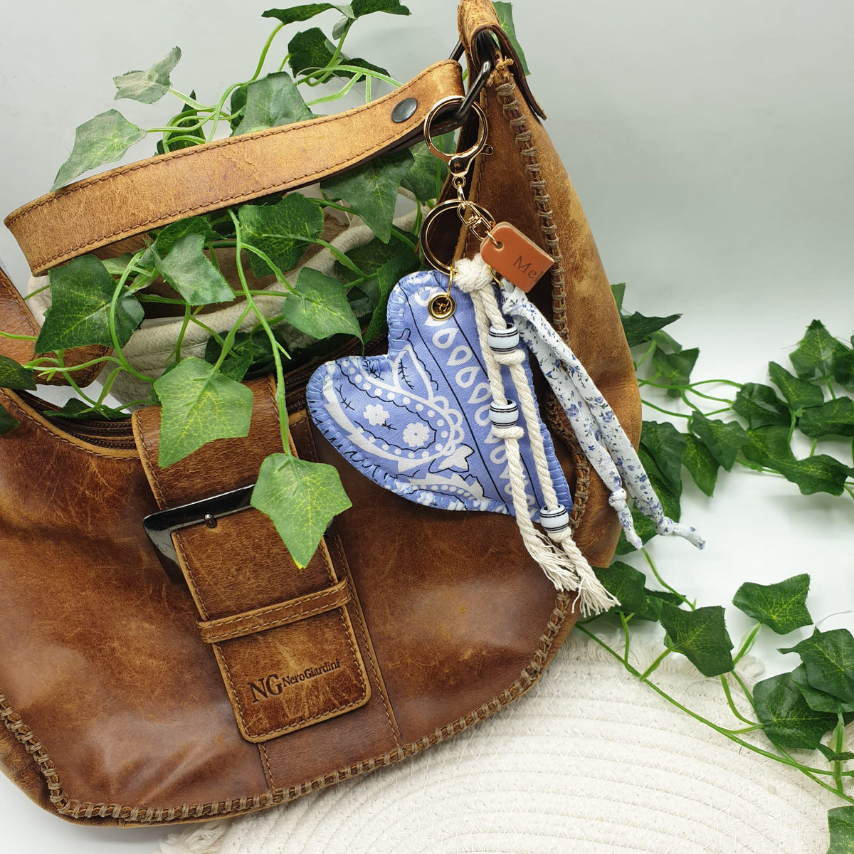 Charm Mela Po’o – Cuore in Bandana lilla