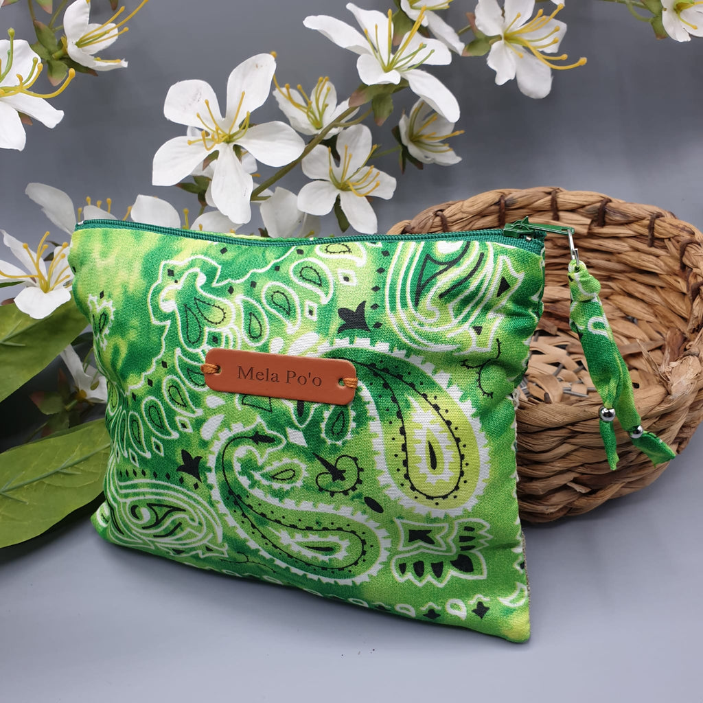 Pochette Bandana verde bottiglia Fantasy - Pezzo unico