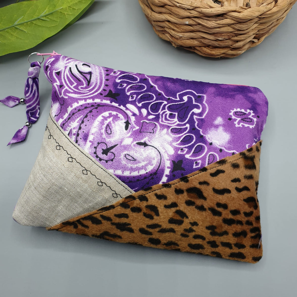 Pochette Bandana Viola Fantasy - Pezzo unico