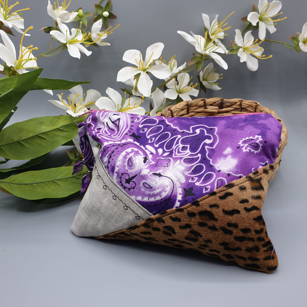 Pochette Bandana Viola Fantasy - Pezzo unico