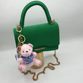 Charm borsa orsetto con bandana glicine-pezzo unico