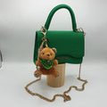 Charm borsa orsetto con bandana verde - pezzo unico