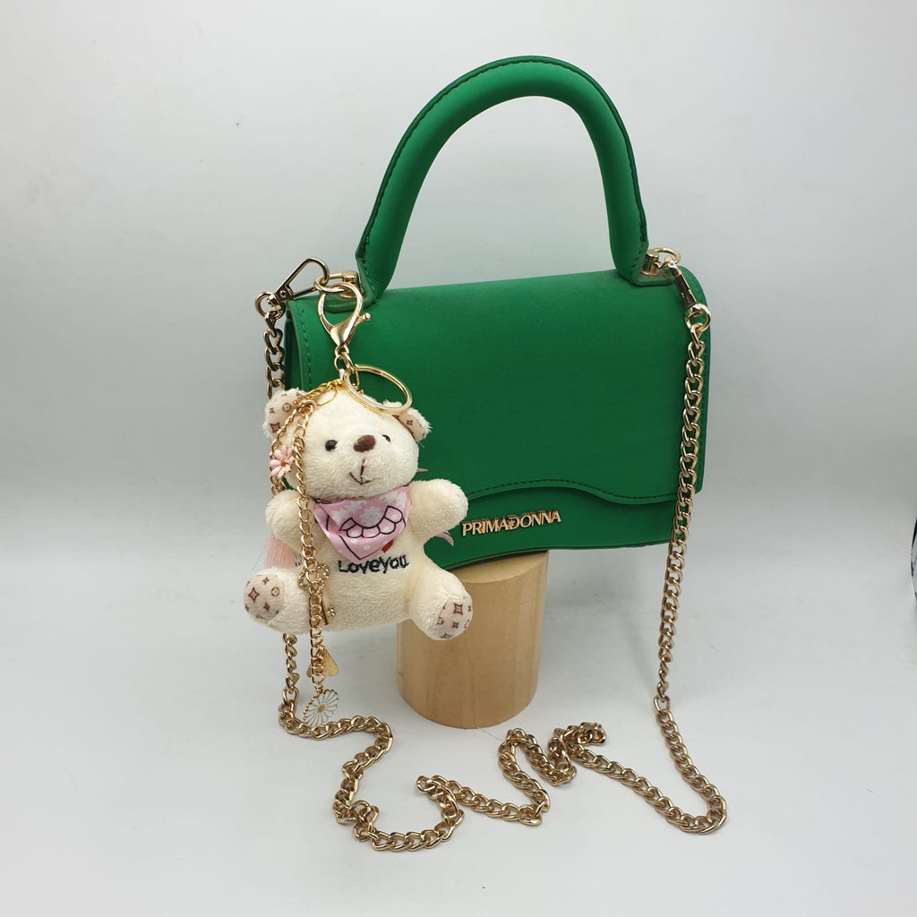 Charm borsa orsetto con bandana rosa - pezzo unico