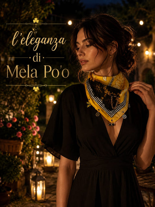 Bandana gioiello gialla 5 charms- Pezzo unico