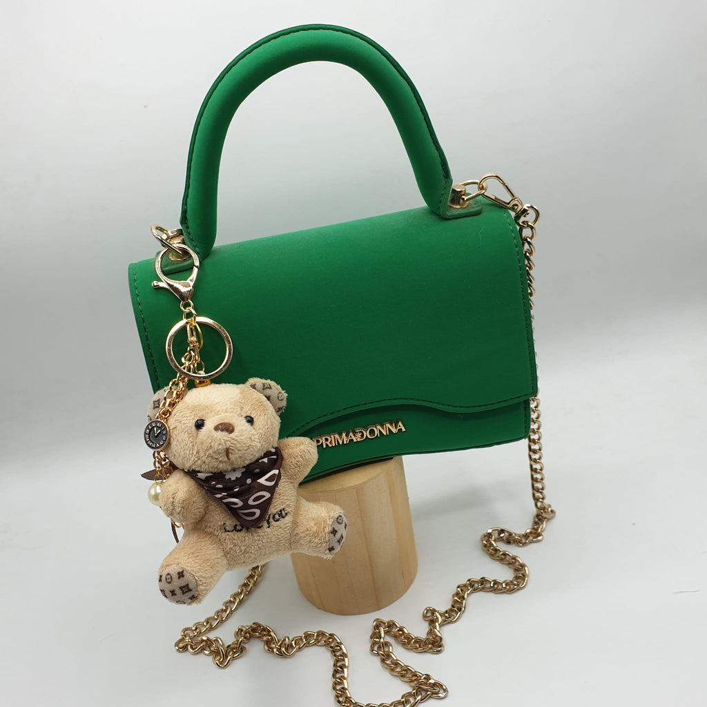 Charm borsa orsetto con bandana marrone - pezzo unico