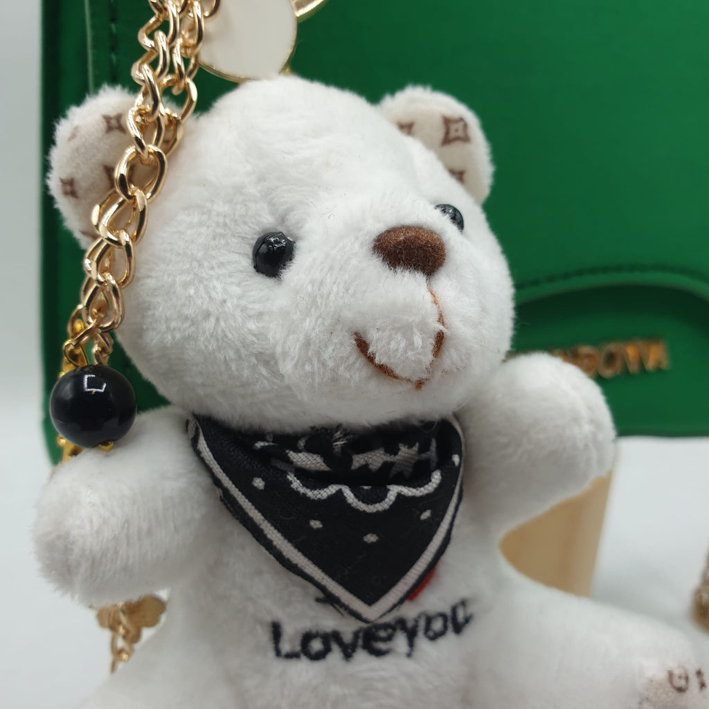 Charm borsa orsetto con bandana nera - pezzo unico