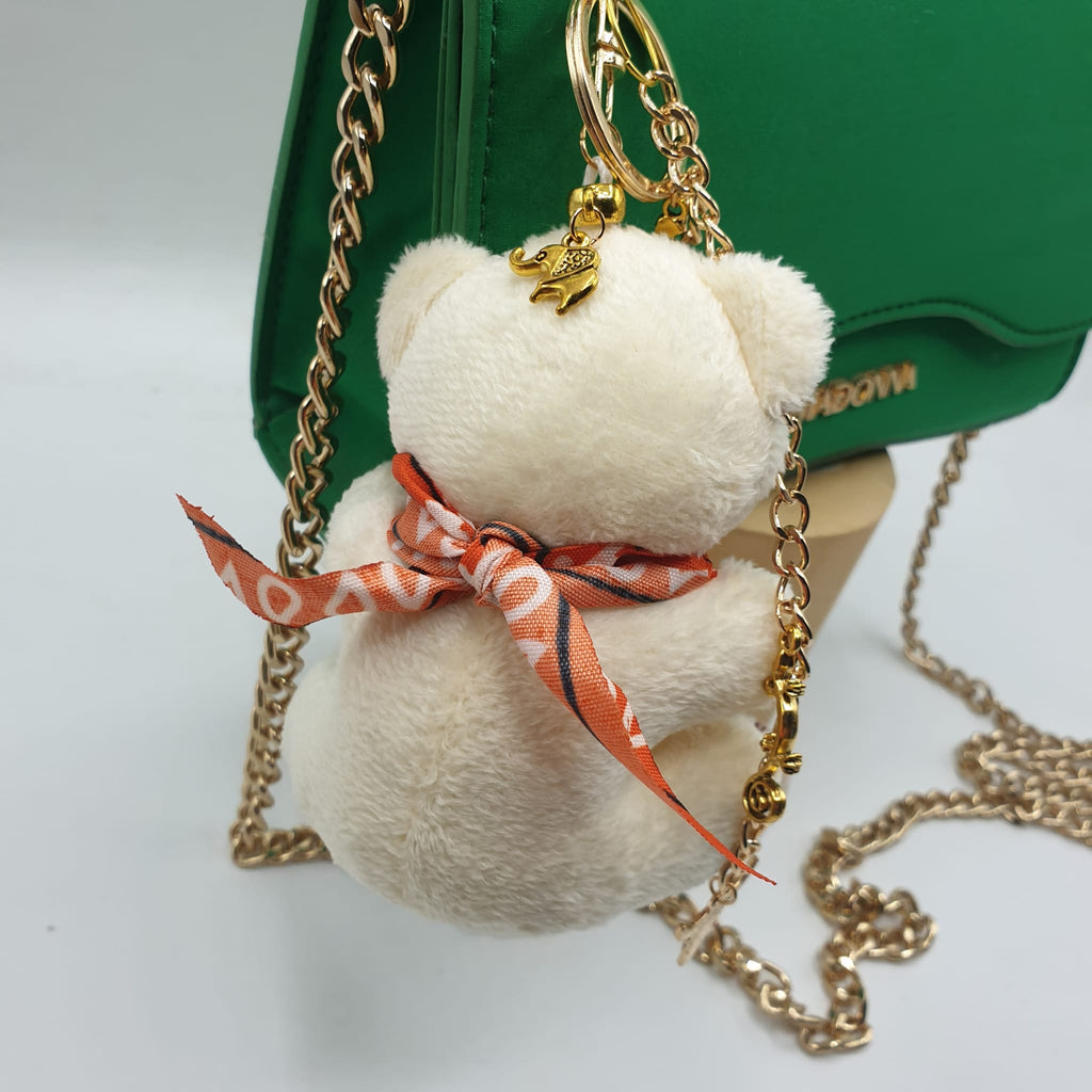 Charm borsa orsetto con bandana arancio - pezzo unico