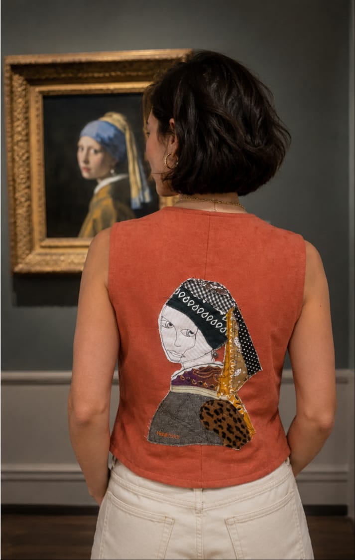 Gilet Camoscio Sintetico – Ragazza con l'Orecchino di Perla