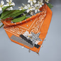 Bandana gioiello arancione 5 charms- Pezzo unico