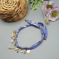 Collana Bandana lilla con Charms dorati – Pezzo Unico