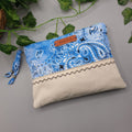 Pochette canvas e Bandana Paisley azzurra