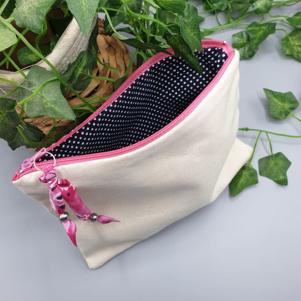Pochette canvas e Bandana Paisley Magenta