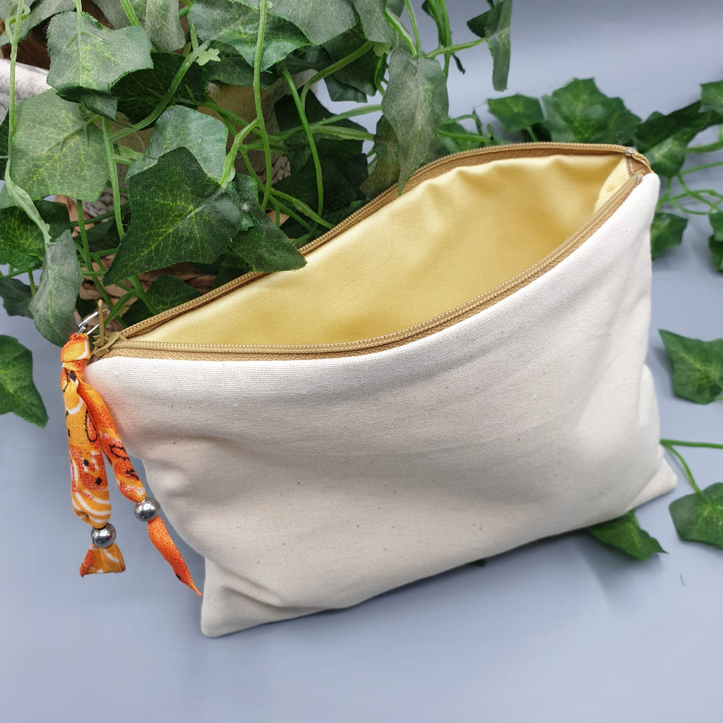 Pochette canvas e Bandana Paisley Giallo Ocra