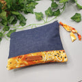 Pochette Denim e Bandana Paisley giallo ocra
