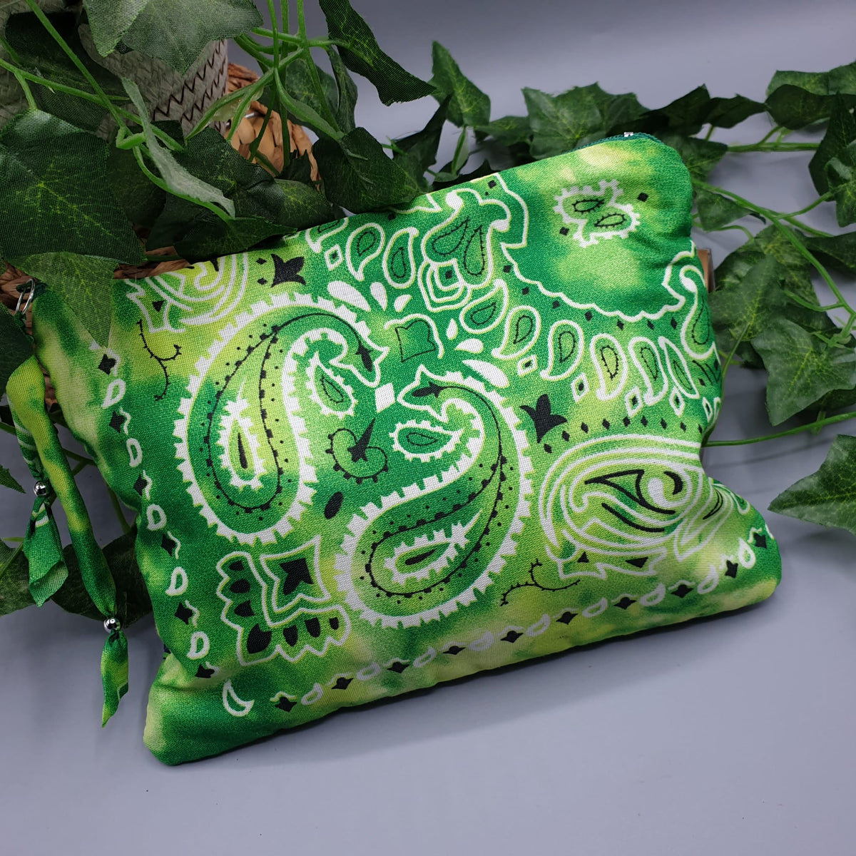Pochette Denim e Bandana Paisley verde