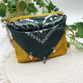 Pochette bandana senape paisley verde bosco